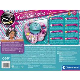Clementoni Estudio de Uñas Cool Nail Art Se Abre y Se Cierra Incluye Muchos Accesorios 38,5x28,5x7,8 cm
