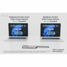 Hub USB i-Tec C31NANOTRIPLEDOCKPD Gris