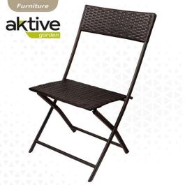 Conjunto de mesa cuadrada plegable (60x72 cm) + 2 sillas de ratán (44x83,5 cm) aktive Conjunto de mesa cuadrada plegable (60x72 cm) + 2 sillas de ratán (44x83,5 cm) aktive