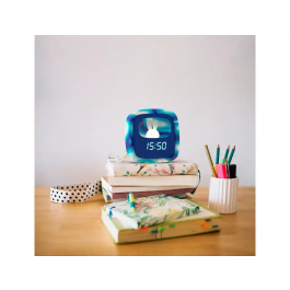 Wondee Despertador Billy Clock con Luz Nocturna de Conejito, Tejido y Silicona Soft-touch, 3 Alarmas, Modo Touch Responsive