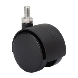 Ruedas Alex Rueda Giratoria Espiga Roscada y Eje Liso Ø 4 cm Negro 6 x 15 cm Carga Máx. 20 kg