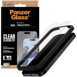 PanzerGlass Schutzglas iPhone 17/16 Pro CF - Protector Pantalla Resistente a Golpes y Rayones con EasyAligner y Anti-huellas