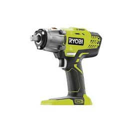 Ryobi One + Llave de impacto 18 V, 400 Nm de par, 3 velocidades, iluminación LED triple, fijación cuadrada, adaptador hexagonal 1/4"