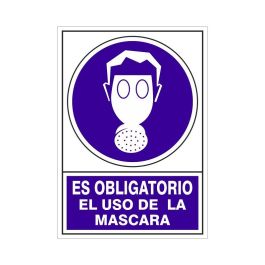 Señal 606 Plástico 345X245 ''Obligatorio El Uso De Máscara'' Duver Precio: 6.50000021. SKU: B1EWKAMV8H