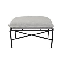 Reposapies Urban DKD Home Decor Negro Crudo 45 x 43 x 70 cm