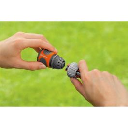 Gardena Conector rápido manguera 1/2" - 5/8", anti UV y anti hielo, polipropileno, gris/naranja