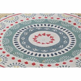 DKD Home Decor Alfombra Boho Cuadrada Marrón Multicolor, 150x150 cm de Yute y Algodón, 2000 gsm, 0.75 cm de grosor DKD Home Decor Alfombra Boho Cuadrada Marrón Multicolor, 150x150 cm de Yute y Algodón, 2000 gsm, 0.75 cm de grosor