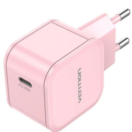 Vention FEJP0-EU Cargador de Pared USB-C 20W Rosa Compatible con PD 3.0/QC 3.0 Precio: 6.69000046. SKU: B12T2WPD92