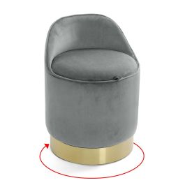 Puff Gris / Dorado Almacenaje Versa 40X55CM (2 Unidades) Puff Gris / Dorado Almacenaje Versa 40X55CM (2 Unidades)