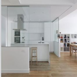 Klein Lite Glass+ T Juego de Accesorios para Puertas Correderas de Cristal, Acabado Plata Mate, Espesor Vidrio 12mm, Set de 2