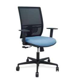 Silla Piqueras Y Crespo Yunquera Brazos Regulable Ergonomica Mecanismo Sincro Respaldo Malla Negra Asiento Tapizado Bali Azul Cielo Precio: 270.49999999. SKU: B1GG3GX8RN