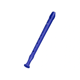 Hohner Flauta 9508 Flauta Dulce Soprano Do Azul con Funda Verde y Transparente para Niños