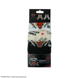 Cinereplicas Pack 3 Pares Calcetines Stranger Things Hellfire Club 100% Poliéster