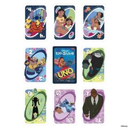 UNO Jcc10 Juego de Cartas Clásico Disney Lilo y Stitch con gráficos inspirados. Incluye Regla Especial 'Ohana'. Edad +7 años.