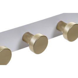 DKD Home Decor Perchero Chic Blanco Negro 5 x 20 x 33 cm (4 Unidades)