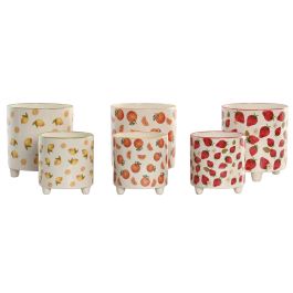 Macetero Tropical DKD Home Decor Blanco Multicolor 13.5 x 15 x 13.5 cm Set de 2 (12 Unidades) Macetero Tropical DKD Home Decor Blanco Multicolor 13.5 x 15 x 13.5 cm Set de 2 (12 Unidades)