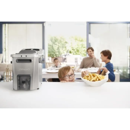 Delonghi F44532CZ Freidora Eléctrica Semiprofesional PremiumFry - Acero Inoxidable, 5L Aceite, 1.5kg Papas