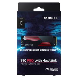 Samsung 990 PRO 1TB M.2 NVMe PCIe 4.0 x4 SSD con Disipador Retail