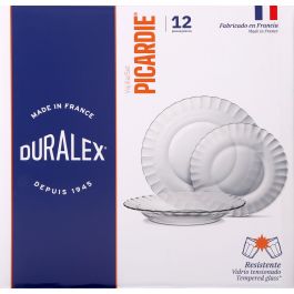 Vajilla Transparente 12 Piezas Duralex Picardie Ámbar (2 Unidades) Vajilla Transparente 12 Piezas Duralex Picardie Ámbar (2 Unidades)