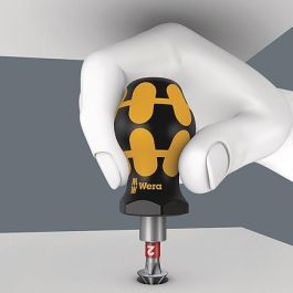 Wera 05057472001 Kraftform Kompakt Stubby Set de Destornilladores Múltiples ESD1, 10 piezas, Phillips y Ranura