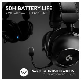 Logitech PRO X 2 Lightspeed Auriculares Inalámbricos Gaming Negro