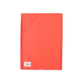 Carpeta Liderpapel Gomas Plastico Folio Solapas Color Rojo