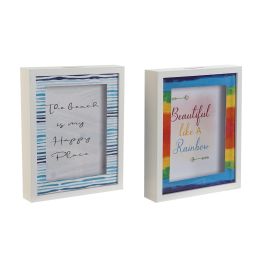 DKD Home Decor Hucha Blanco Azul MDF Cristal 4.5 x 24.5 x 19.5 cm (12 Unidades) Precio: 31.50000018. SKU: B12GVCEHWT