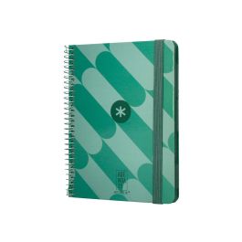 Agenda Espiral Antartik Pattern A6+ 2025 Semana Vista Color Verde Papel 80 gr