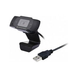 Conceptronic AMDIS03B Cámara Web Full HD 1080p y 720p a 30fps, Ángulo 68°, Micrófono, Plug and Play, USB 2.0, 1.5m, Negro