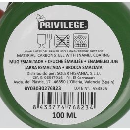 Mug Esmaltada Privilege 150 ml - Varios colores y diseños (24 Unidades) Mug Esmaltada Privilege 150 ml - Varios colores y diseños (24 Unidades)