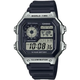 Reloj Casio con Iluminación LED, Hora Mundial, Cronómetro, Calendario Automático y Más
