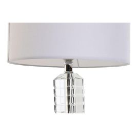 Lampara Sobremesa Moderno DKD Home Decor Transparente Blanco 25 x 42 x 25 cm Lampara Sobremesa Moderno DKD Home Decor Transparente Blanco 25 x 42 x 25 cm