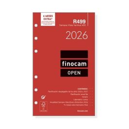 Recambio Agenda Anual (2026) Finocam R499 Open 400 91X152 Anualidad S/V Precio: 6.50000021. SKU: B1FLKXQLB5