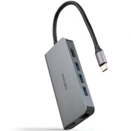 Nano Cable 10.16.4609 Docking USB-C 8 en 1 con 3x USB 3.0, HDMI 4K 60Hz, RJ45 Gigabit, USB-C PD 100W, Lector Tarjetas SD/TF, Gris Precio: 24.89000008. SKU: B1HKDRKNBK