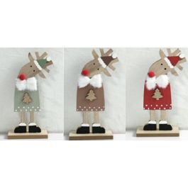 DKD Home Decor Figura Reno Multicolor de MDF y Poliéster 4.5 x 21 x 12 cm (6 Unidades) Precio: 13.50000025. SKU: B1CA3F4N7T