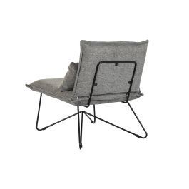 DKD Home Decor Sillon Urban Gris Negro Poliester Metal 78 x 75 x 66 cm