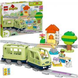 LEGO 10427 DUPLO My Town Tren de aventuras interactivo Juguetes de aprendizaje temprano para niños 2 años