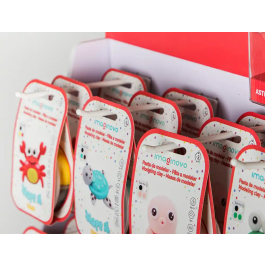 Imaginovo Expositor Pasta para Modelar Set de Colores con 20 Ganchos y 64 Unidades, 620x1300x500 mm