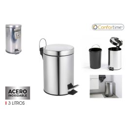 Cubo de basura con pedal de metal, 3 litros - Confortime (6 Unidades) Precio: 36.49999969. SKU: B1GFPLLK29
