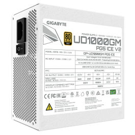 GIGABYTE UD1000GM PG5 V2 ICE Fuente de Alimentación 1000W 80 PLUS Gold ATX 3.1 Modular Color Blanco