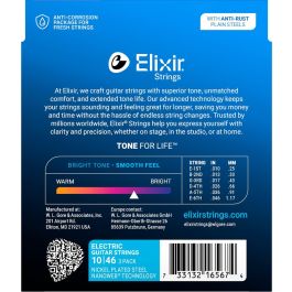 Elixir Cuerdas Eléctrica Nanoweb Nickel P. Steel Light 10-46 (Pack de 3 Juegos)