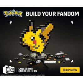 MEGA Pokémon HTH74 Pikachu - Set de construcción retro de 400 piezas