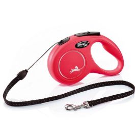 Flexi Correa Retráctil New Classic S Cordón 5 Metros Rojo para Perros | Fabricada en Plástico, Nylon y Metal | Hecha en Alemania