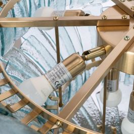 Lámpara Techo Verde Cristal Iluminación 70 X 70 X 56 cm