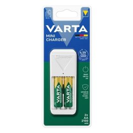 Varta Cargador de Pilas 2 AA/AAA Mini y 2xAA 2100 mAh con Protección y LED Blanco Varta Cargador de Pilas 2 AA/AAA Mini y 2xAA 2100 mAh con Protección y LED Blanco