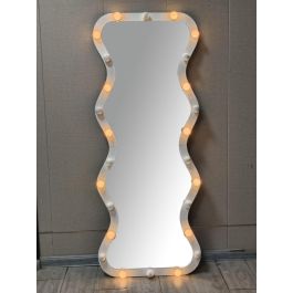 DKD Home Decor Espejo Moderno Blanco 7.5 x 167 x 67 cm Led Metal
