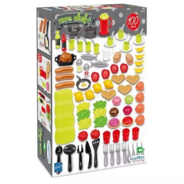 Ecoiffier Dinette Box 100 Piezas Ref. 3280250026693 Colección Chef 100% para +18 Meses