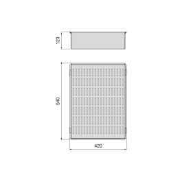 Emuca Cajón metálico para armarios y vestidores Quartz, 540 (M70), Acero, Titanio