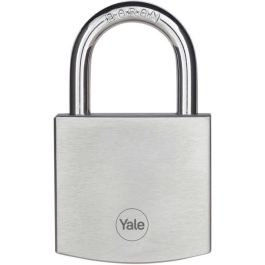 Candado de latón - YALE - Y120DB/50/127/1 - Cromado 50 mm - Alta resistencia a la intemperie - 3 llaves reversibles Precio: 33.4999995. SKU: B14MJAPREF
