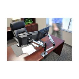 Ergotron Brazo Doble LX Redesign para Pantallas, 18.1kg, 24", Ajuste de Altura, Plata